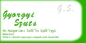 gyorgyi szuts business card